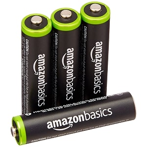AmazonBasics 4 Pack AAA Ni-MH Pre-Charged Rechargeable