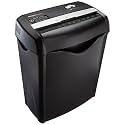 AmazonBasics 6-Sheet Cross Cut Paper and Credit Card Shredder With 15.5 Liter Waste Basket Capacity