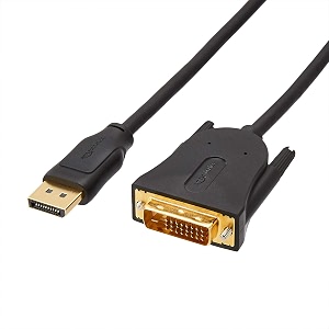 amazonbasics displayport to dvi cable for personal computer - 6 feet black