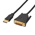 AmazonBasics DisplayPort to DVI Cable for Personal Computer - 6 Feet (Black)