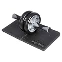 AmazonBasics Dual Wheel Ab Abdominal Exercise Roller with Knee Pad