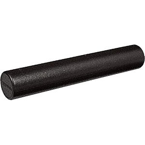 amazon basics foam roller for deep tissue massage black  high-density compact muscle recovery tool for gym yoga and physical therapy 1 count