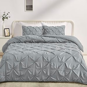 amazonbasics pinch pleat comforter bedding set king dark grey