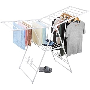 amazon basics stainless steel clothes drying stand max weight capacity 35 kg foldable white