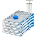 amazon basics Vacuum Compression Storage Bags with Hand Pump - Medium, 5-Pack