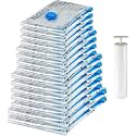 amazon basics Vacuum Compression Storage Bags with Hand Pump - 15-Pack (2 X-Jumbo, 5 Jumbo, 4 Large, 4 Medium)