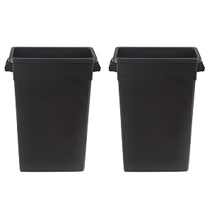 amazon commercial 23 gallon commercile slanke prullenbak zwart 2-pack