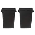 Amazon Commercial 23 Gallon Commerciële Slanke Prullenbak, Zwart, 2-Pack