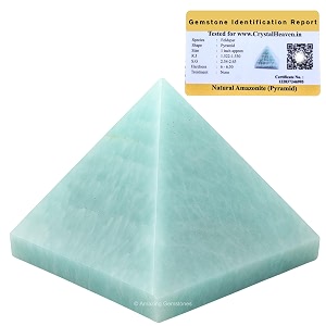 amazonite pyramid - 1534 inch crystal pyramid for positive energy vastu reiki feng shui and chakra healing energy balancing