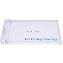 Glossy Crystal Clear Freezer Door Cover W10591741 for Whirlpool Direct Cool Single Door Refrigerator | Ice Cooling Door Part | Compatible with GEN-Y | Size 36 x 18.8 cm