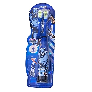amb kids cartoon printed extra soft electric battery powered toothbrush for boysblue electric toothbrush for boys