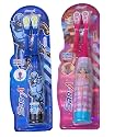 AMB Kids Cartoon Printed Extra Soft Electric Battery Powered Toothbrush for boys and girls| Blue and Pink Electric Toothbrush For Boys and Girls(pack of 2)