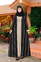 AMBAJI FASHION Crepe Solid Burqa With Hijab (Black)