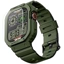 amBand Rugged Band & Case Compatible with Apple Watch Ultra 4/3/2/1 49mm, Military Protective Bumper Cover & Soft Strap, with Screen Protector Kit, Compatible with iWatch Ultra, Green – for Men Women