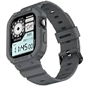 amBand Rugged Case with Band for Apple Watch Series 11 10 46mm, Shockproof &amp; Protective Sport Bumper Cover, Lightweight &amp; Comfortable Strap for Men &amp; Women, Gray