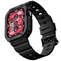 amBand Rugged Case with Band for Apple Watch Series 10 11 42mm, Shockproof &amp; Protective Sport Bumper Cover, Lightweight &amp; Comfortable Strap for Men &amp; Women, Matte Black