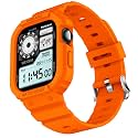amBand Rugged Case with Band for Apple Watch Series 11 10 46mm, Shockproof &amp; Protective Sport Bumper Cover, Lightweight &amp; Comfortable Strap for Men &amp; Women, Orange