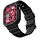amBand Rugged Case with Band for Apple Watch Series 10 11 46mm, Shockproof &amp; Protective Sport Bumper Cover, Lightweight &amp; Comfortable Strap for Men &amp; Women, Matte Black