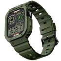 amBand Rugged Case with Band for Apple Watch Series 11 10 42mm, Shockproof &amp; Protective Sport Bumper Cover, Lightweight &amp; Comfortable Strap for Men &amp; Women, Green