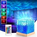 Aurora Glow Night Lamp | Northern Lights Effect Led Projector | Ocean Ripple 3D Water Wave LED Table Light | Romantic Ocean Wave Effect Night Lamp for Bedroom with Remote Control