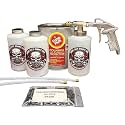 Complete Amber FF Lanolin Undercoating Fluid Pro Undercoating Gun - 2 Wand Kit (3 W Quart Bottles)