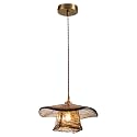 Amber Glass Hanging Light Living Room Pendant Light 9.84"
