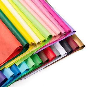 ambey papers llp pack of 100 sheets 18 gsm  gift wrapping tissue  kite paper for art craft  colored tissue  colourful wrapping large size 50x66 cm
