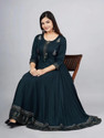AMBHIKA FASHION Women Printed Embroidered Anarkali Kurta
