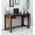 Wooden Study Table for Adults| Work from Home Computer/Laptop Writing Desk with Drawer &amp; Shelf Storage| Solid Wood Sheesham (Office Disk 10)