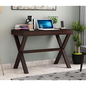 wooden study table for adults work from home computerlaptop writing desk with drawer amp shelf storage solid wood sheesham office disk 13