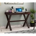 Wooden Study Table for Adults| Work from Home Computer/Laptop Writing Desk with Drawer &amp; Shelf Storage| Solid Wood Sheesham (Office Disk 13)