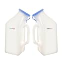 AmbiTech Portable and Safe Medical Grade Plastic Urine pot with cap for Male - 1000 ml (Pack of 2) (Made in India)