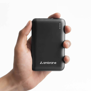ambrane 10000 mah 225 w slim pocket size power bank black lithium polymer power delivery 30 quick charge 30 for mobile