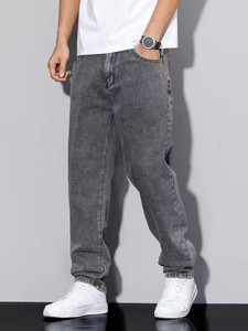 Ambrane Men Regular Mid Rise Grey Jeans