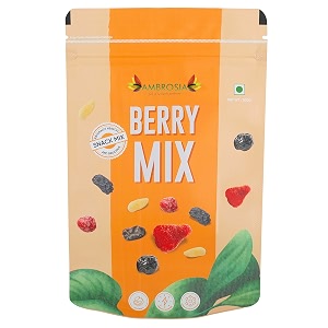 ambrosia berry mix trail mix 200g  mixed nuts seeds amp ginger strawberry cranberries blueberries amp black currants  antioxidant-rich snack  ready-to-eat