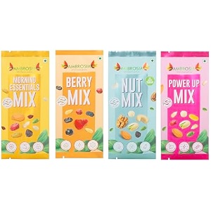 ambrosia seed mix trail mix 200g  pumpkin chia flax sunflower sesame amp melon seeds with almonds  high protein healthy snack