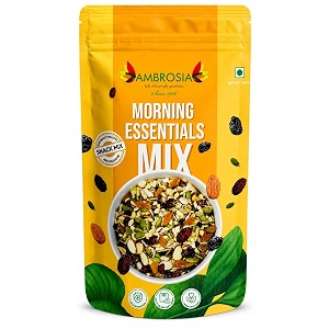 ambrosia morning trail mix 200g  mixed nuts seeds amp dried berries  healthy snack  high protein  high fibre