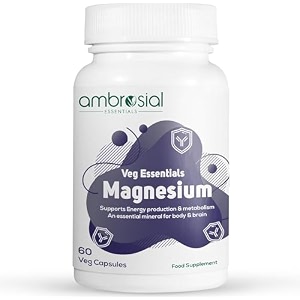 ambrosial magnesium complex food supplement  increases muscle functions  reduces tiredness  boosts energy levels pack of 1-60 capsules