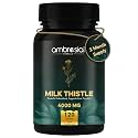 Ambrosial Milk Thistle 4000 mg | High Strength Liver Support Antioxidant | Liver Detox Supplement (Pack of 1-120 Tablets)