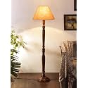 Jute Shade Floor Lamp with Wooden Base - Height 55.75 Inches, Beige | Designer Decorative Lighting for Bedroom, Living Room, Study, Hallway &amp; Home Decor, Interiors | Empire, Ideal for Gifting