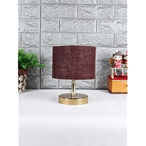 lamp table lamp night lamp for bedroom lamp for living room bedside lamp table lamp for bedroom bedroom decoration items room dcor- metal base brown jute shade-9 inches-152