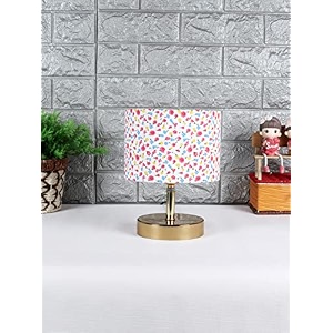 lamp table lamp night lamp for bedroom lamp for living room bedside lamp table lamp for bedroom bedroom decoration items room dcor- metal base multicolor cotton shade-9 inches-150