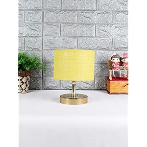 lamp table lamp night lamp for bedroom lamp for living room bedside lamp table lamp for bedroom bedroom decoration items room dcor- metal base yellow jute shade-9 inches-155