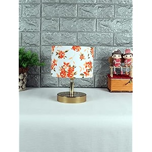 lamp table lamp night lamp for bedroom lamp for living room bedside lamp table lamp for bedroom bedroom decoration items room dcor- metal base multicolor cotton shade-9 inches-148