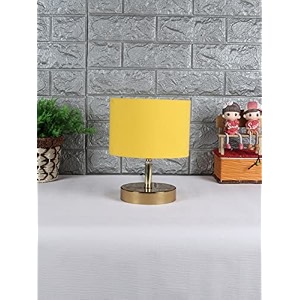 lamp table lamp night lamp for bedroom lamp for living room bedside lamp table lamp for bedroom bedroom decoration items room dcor- metal base yellow cotton shade-9 inches-140