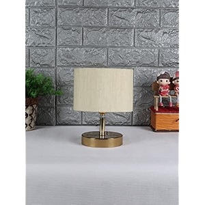 lamp table lamp night lamp for bedroom lamp for living room bedside lamp table lamp for bedroom bedroom decoration items room dcor- metal base off-white cotton shade-9 inches-136