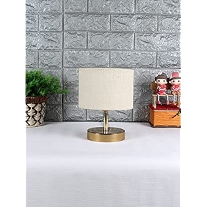 lamp table lamp night lamp for bedroom lamp for living room bedside lamp table lamp for bedroom bedroom decoration items room dcor- metal base white jute shade-9 inches-144