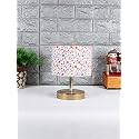 Lamp, Table Lamp, Night Lamp for Bedroom, Lamp for Living Room, Bedside Lamp, Table Lamp for Bedroom, Bedroom Decoration Items, Room Décor- (Metal Base, Multicolor Cotton Shade)-9 Inches-150