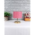 Lamp, Table Lamp, Night Lamp for Bedroom, Lamp for Living Room, Bedside Lamp, Table Lamp for Bedroom, Bedroom Decoration Items, Room Décor- (Metal Base, Pink Jute Shade)-9 Inches-145