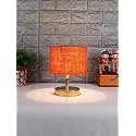 Lamp, Table Lamp, Night Lamp for Bedroom, Lamp for Living Room, Bedside Lamp, Table Lamp for Bedroom, Bedroom Decoration Items, Room Décor- (Metal Base, Orange Jute Shade)-9 Inches-154